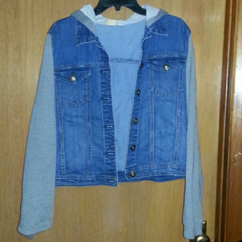 Mudd gently worn mixed material jacket